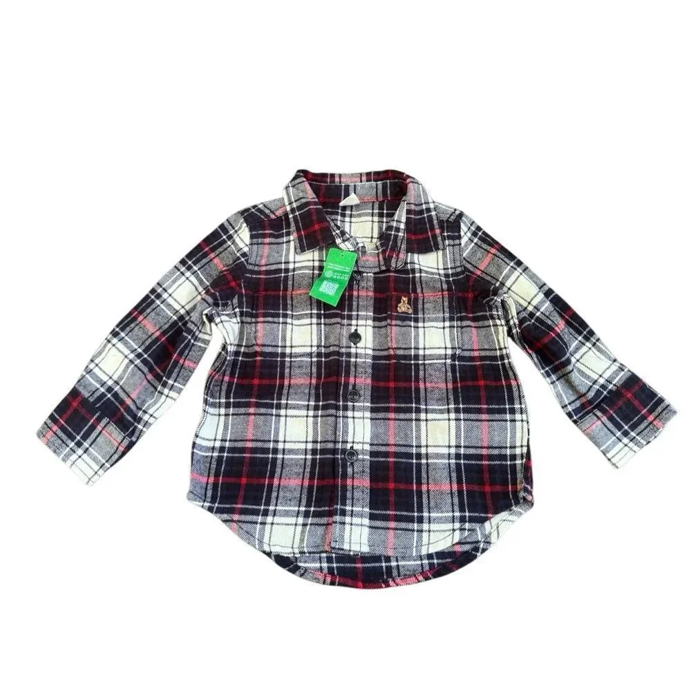 NWT GAP Baby Boys Oversized Oxford Shirt Size 12-18 Months